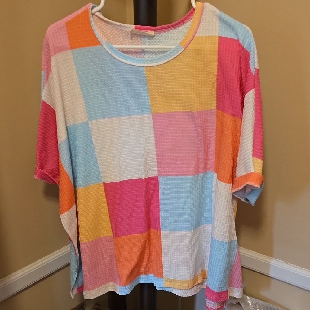 Colorful Patchwork Women's Top